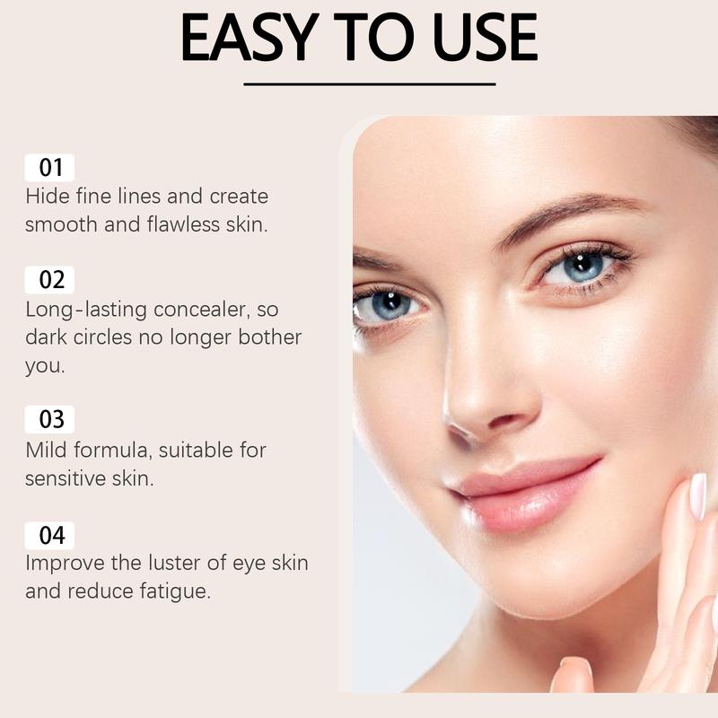 Product Introduction of Colored Clay CC Undereye Corrector, Colored Clay Under Eye Corrector, Color Corrector for Dark Circles, Seamless Conceal Hydrating Under Eye Corrector Concealer with Brush 5