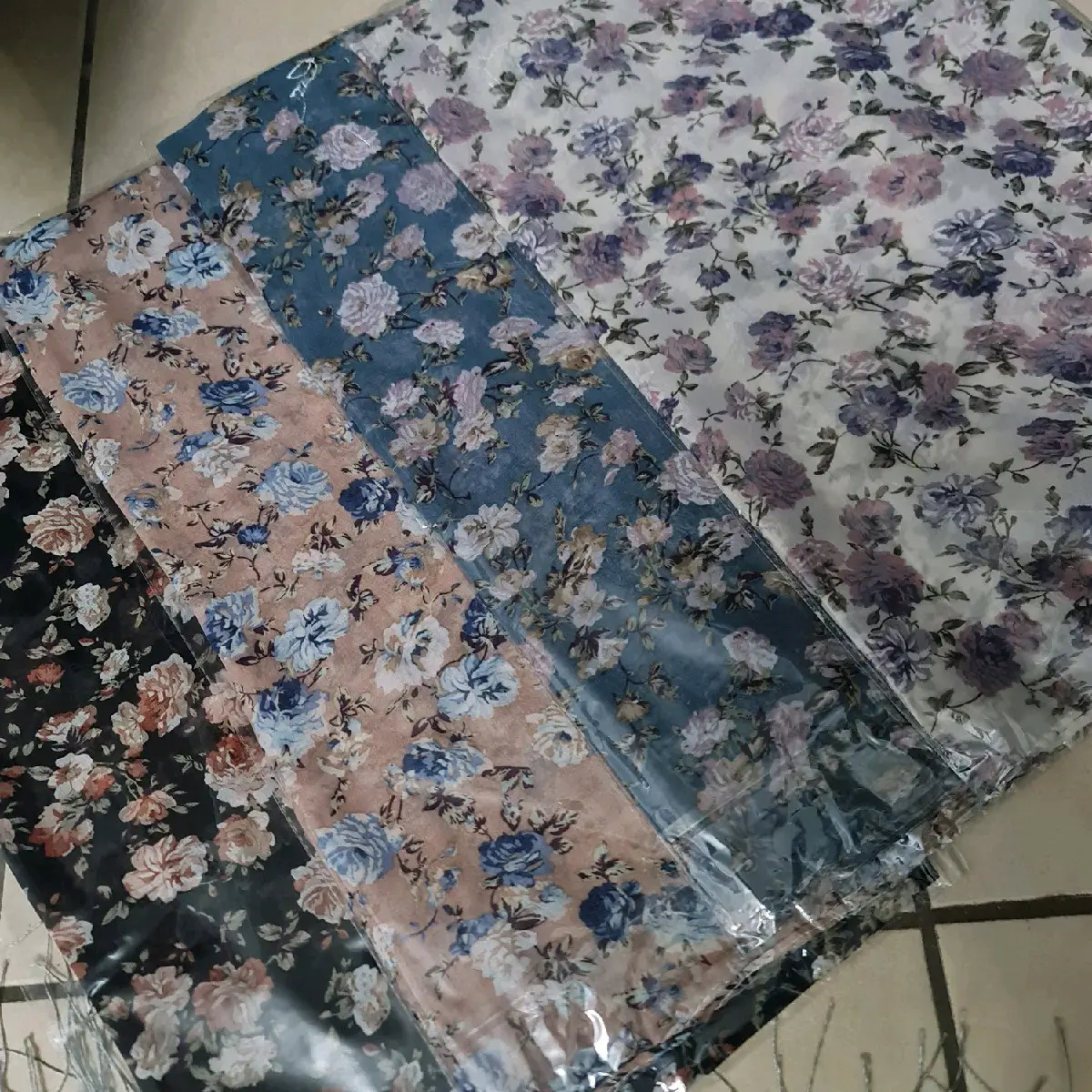 Chiffon Printed Floral Hijab Scarf Shawl crinkle print hijabs different colours available