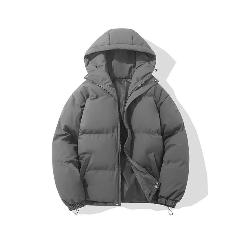 Product Introduction of 【2025】Autumn And Winter Warm Fashion Harajuku Puffer Jacket Women High Neck Hooded Zipper Design Cotton-Padded Coat Womenswear Tops 1