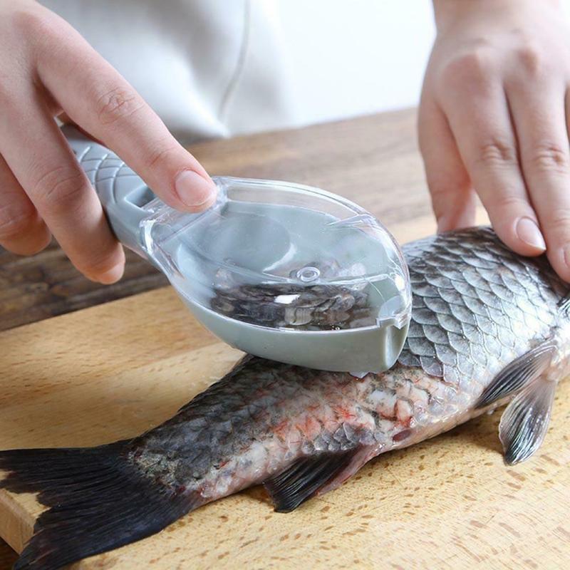 1pcs Fish Scale Remover Peeler Tool Scraper Grater Seafood Cleaner Cover Hanging 1