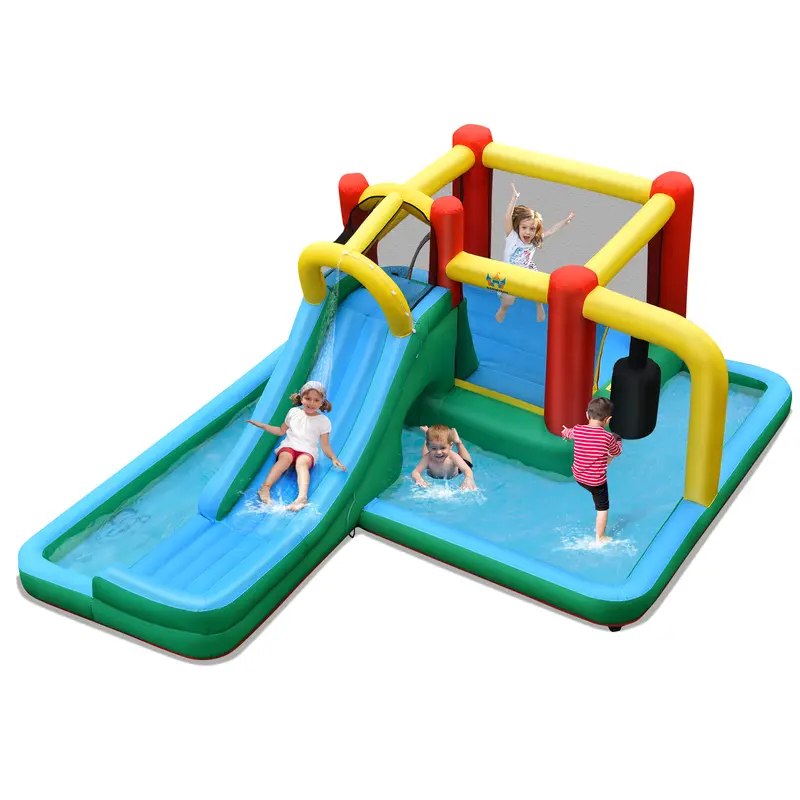COSTWAY Inflatable Water Slide Kids Jumping Bounce House with Slide (without Blower) 0