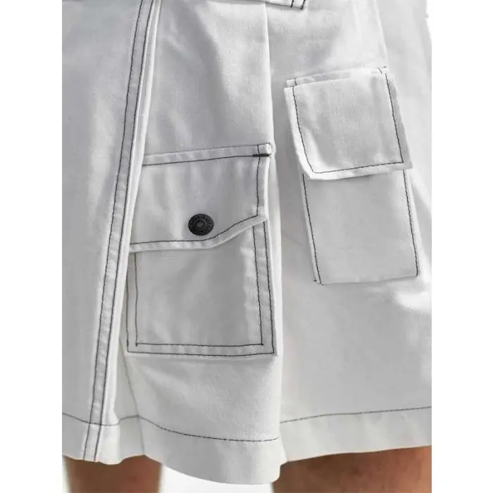 Carhartt Cargo White Plain Cotton Scottish Traditional Utility Kilt For Sale 2