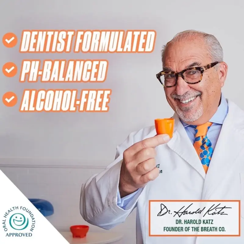 The Breath Co Alcohol Free Mouthwash - Dentist Formulated Oral Rinse for 12 Hours of Fresh Breath - Mild Mint Flavour, 500ml Sensitive 3