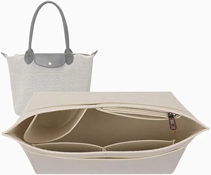 Felt Insert Bag for Longchamp Handbags - Travel Purse Organizer & Makeup Bag Divider 1