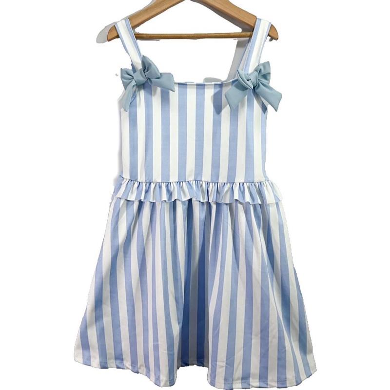Dainty darlings Childrenswear Pinstripe Bow Dresses 3