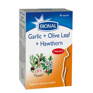 Bional Garlic, Olive Leaf & Hawthorn 80 Capsules