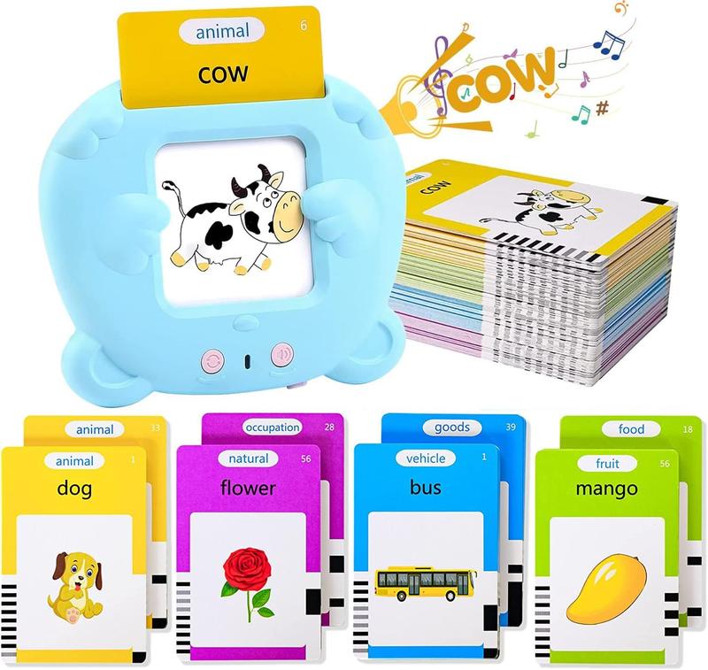 Talking Flash Cards for 2-6 Year Olds, Educational Cognitive Toys with 200 Words, Sensory Toys for Autism and Speech Therapy busy board new born 1 0