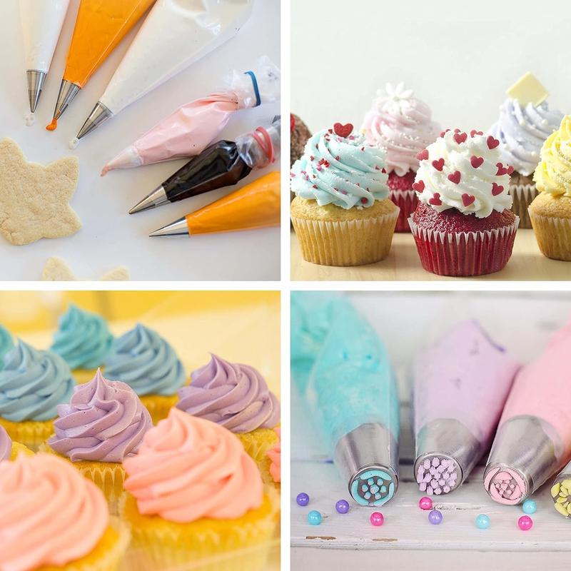 Uwish 110 Pcs 12-Inch Thick Disposable Piping Bags for Effortless Cake, Pie, and Cookie Decorating - Bakeware 4