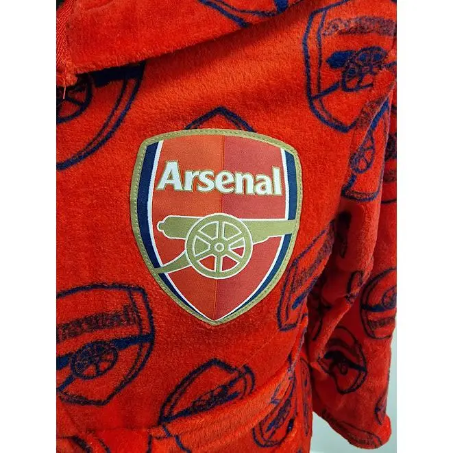 Arsenal FC Children's Dressing Gown - Kids Unisex Football Bathrobe - Loungewear Nightwear Sleepwear Pyjamas 1