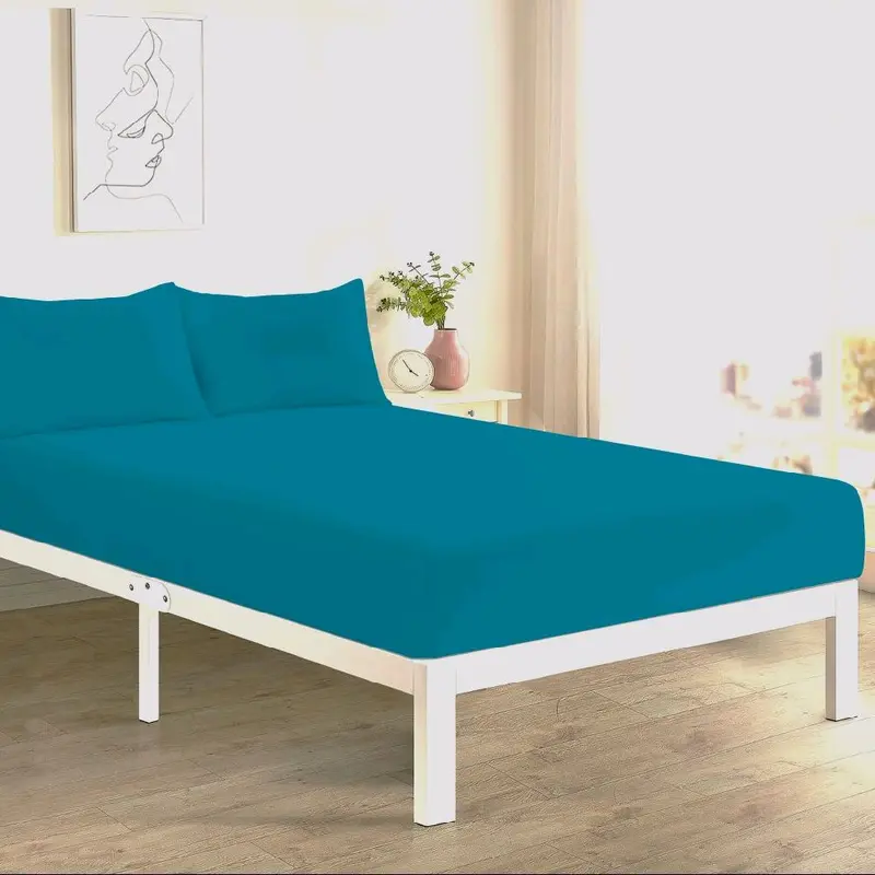 Easy-care Fitted Bedsheets, 50% Cotton-50%Polyester 5