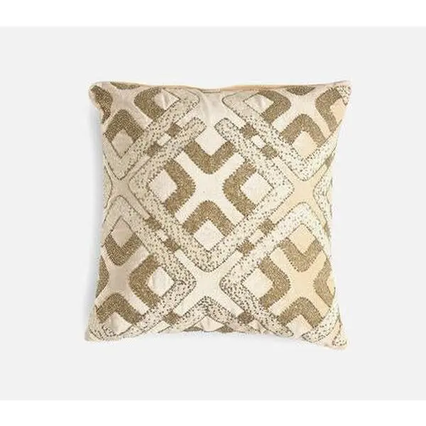 Hand Beaded Viscose Velvet Cushion Cover