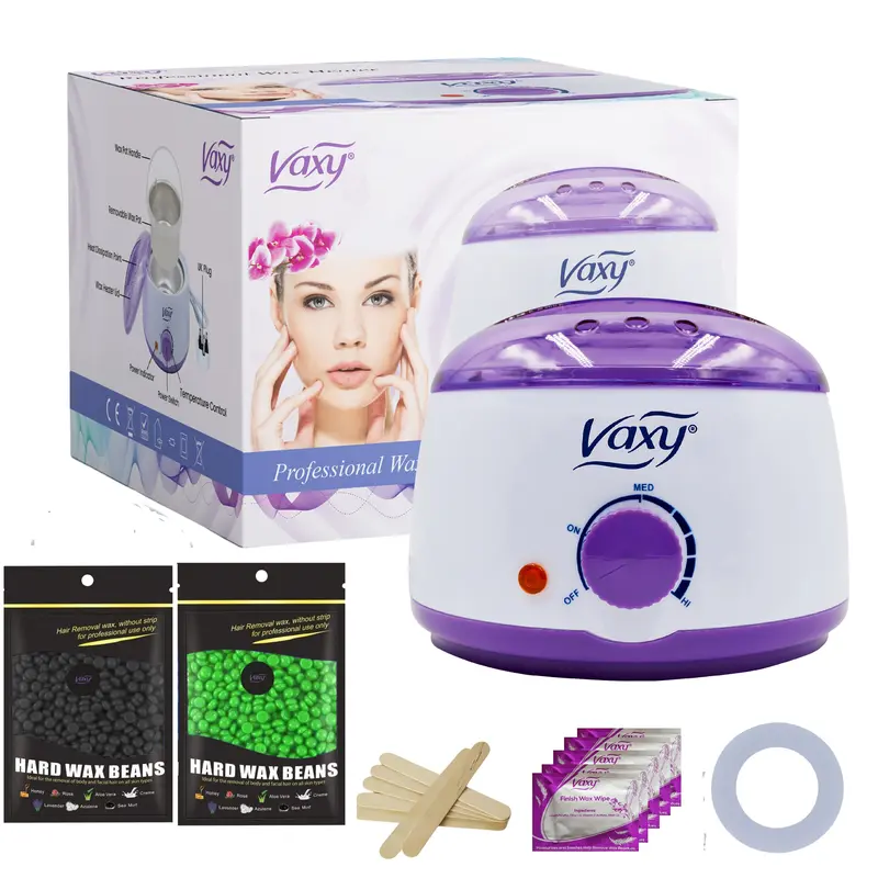 Home Waxing Kit for Hair Removal Wax Warmer 200g Wax Spatula Wipes,  Heater Collar Body Care Cosmetic Cream Comfort 0