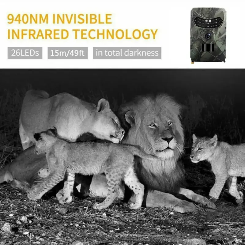 Trail Wildlife Camera 36MP 1080P HD Trap Game Hunting Cam PIR HD Night Vision UK 3