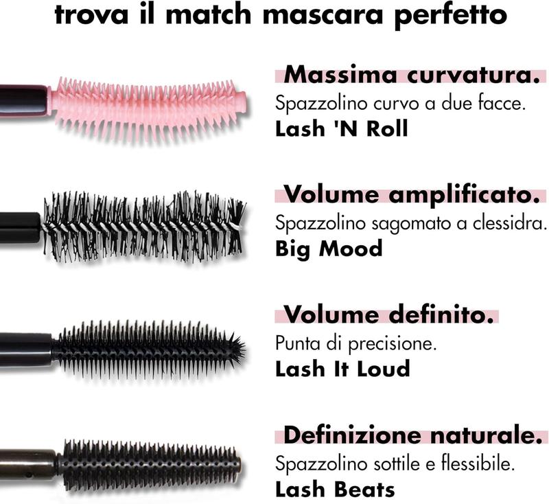 Lash 'N Roll Curling Mascara for Visibly Lifted Lashes - Long-Lasting Formula, Vegan & Cruelty-Free - Black - Eyelashes, Makeup Gel Cosmetic 1