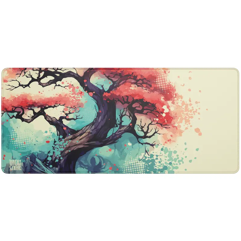 Bonsai Splatter Large 900 x 400mm - water resistant - premium quality Deskpad 6