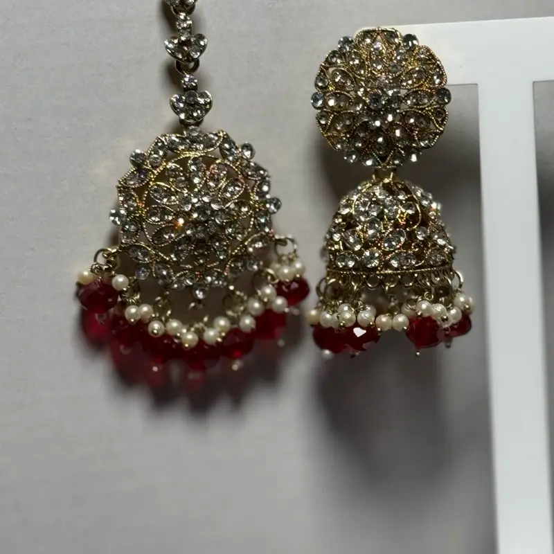 Kriti Jhumka Tikka Set for Girls - Traditional Indian Jewelry 4