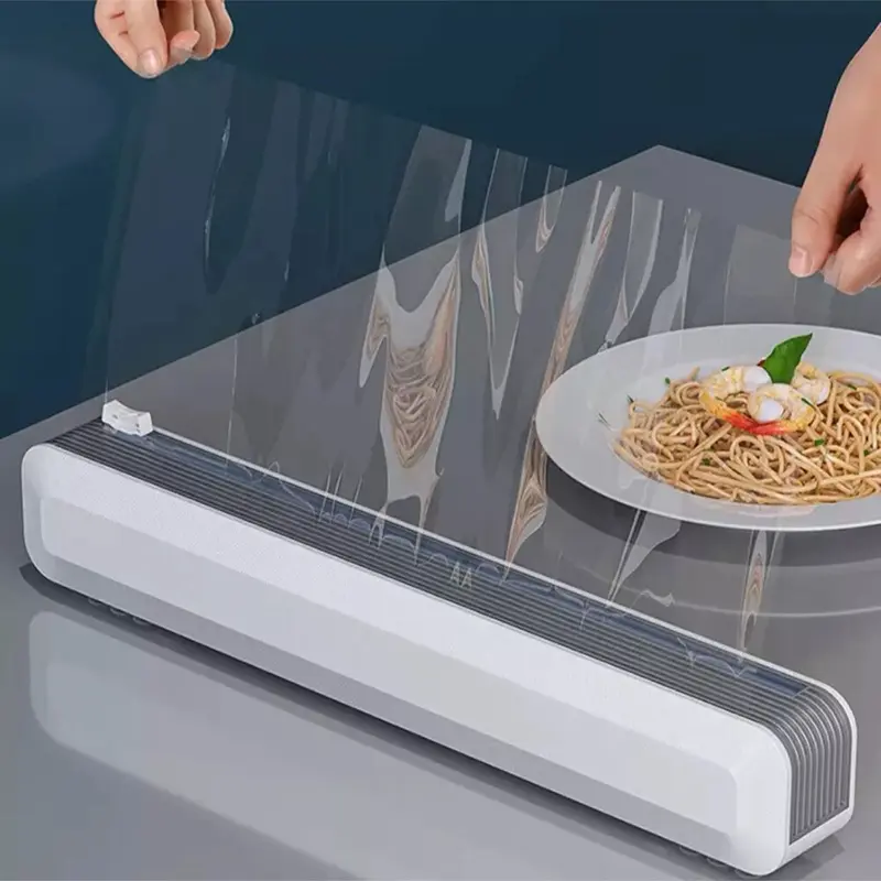 Kitchen Utensils - Food Wrap Holder, Cling Film Dispenser, Tin Foil Cutter