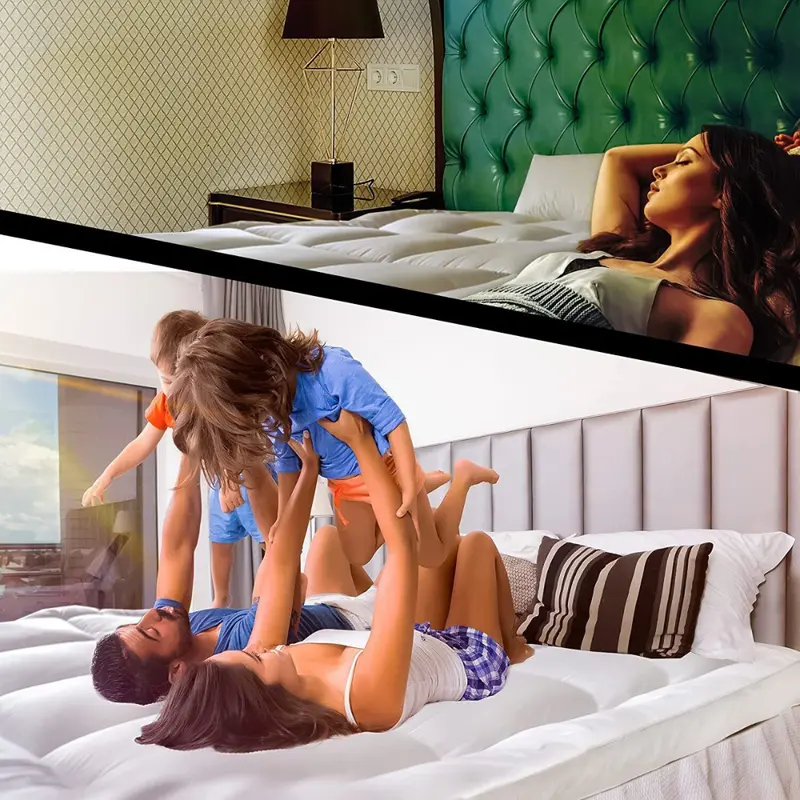 Mattress Topper 4"Inch Deep Luxury Soft Hotel Quality Microfiber All Sizes 4cm Breathable Washable 7