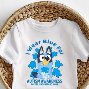 Bluey autism awareness Kids Unisex T-Shirt for Boys and girls toddler boy clothing