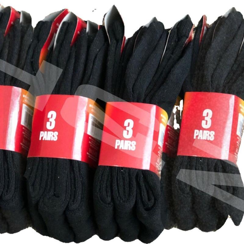 Ultimate 6 Pairs Mens Black Thermal Socks, Thick Warm Work Boot Socks Size 6-11 winter 3