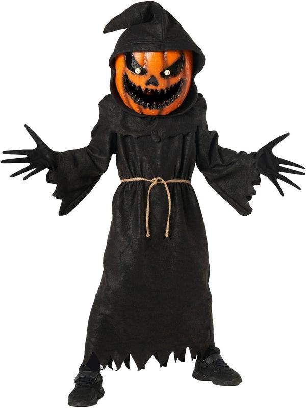 Morph - Evil Pumpkin Costume Boys Scary Halloween Costumes For Boys - Scary Pumpkin Costume Kids - Grim Reaper Costume Kids 0