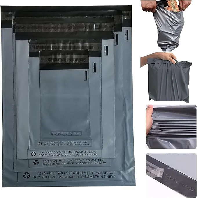 125 Mixed Grey Plastic Mailing Mail Post Postage Bags Assorted Sizes Packaging Poly Postal mailers 1
