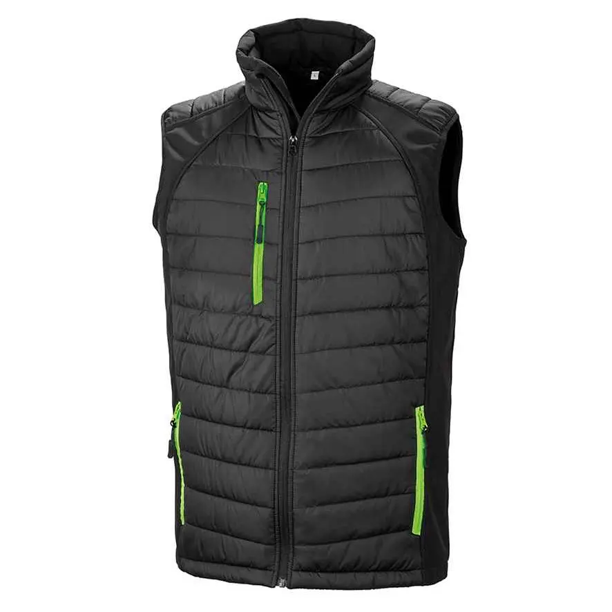 Result Black Compass Softshell Gilet for Men, Sleeveless Design, Outdoor Workwear, Casual Wear, Windproof and Lightweight - Coats, Breathable