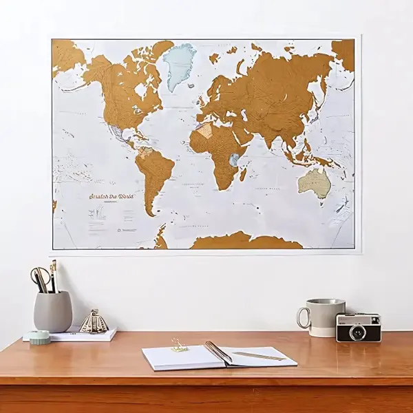 Scratch The World Travel Map - Scratch Off World Map Poster with Gift Tube - X-Large - 84 x 59 cm - 50 Years + of Map Making
