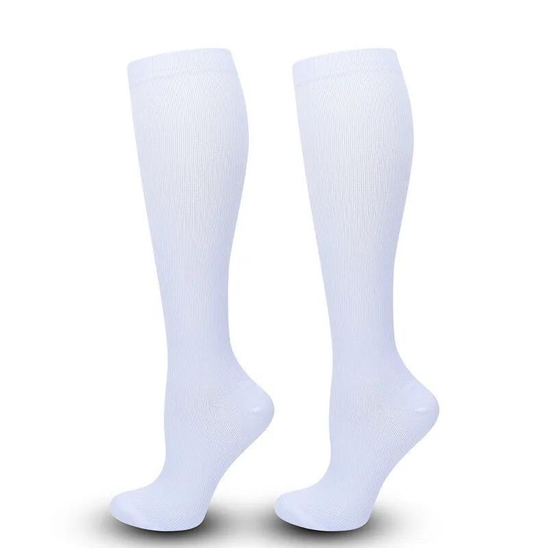 Miracle Flight Travel Compression Socks Unisex Anti Swelling Fatigue DVT Support WHITE Breathable Comfortable Men Women Plane Car Bus Home Small Medium Large 3