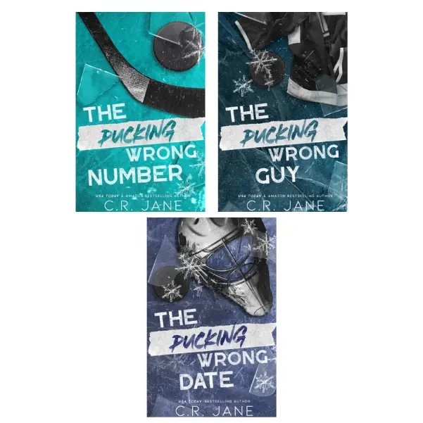 The Pucking Wrong Series (3 Book: The Pucking Wrong Number, The Pucking Wrong Guy, The Pucking Wrong Date) by C R Jane, Dark Hockey Sports Romance, New Book Bundle, Paperbacks