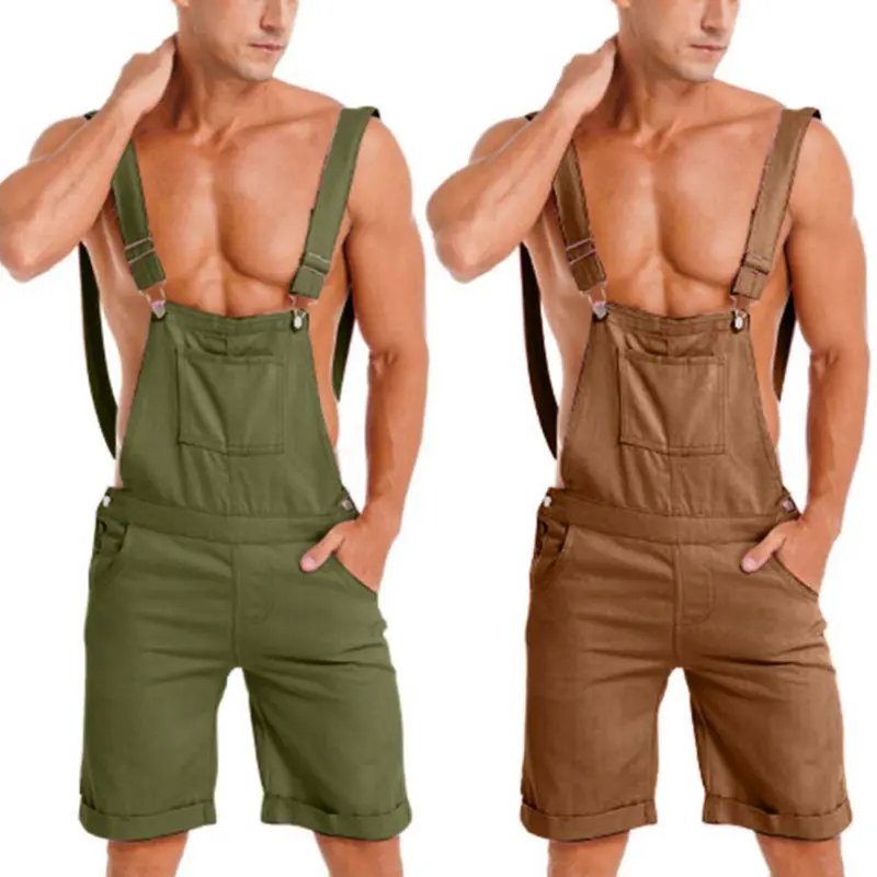 Vintage Jeans Overalls Mens Jumpsuit Cargo Work Pants Baggy Bib Contrast Stitch Denim Overalls Stitch Trousers New 1