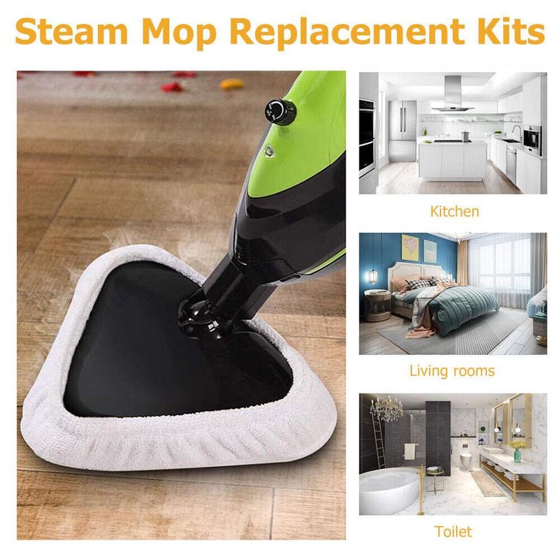6PCS Steam Mop Pads Reusable Washable Pad For H20 X5 S302 S001 Microfiber Cloth 0