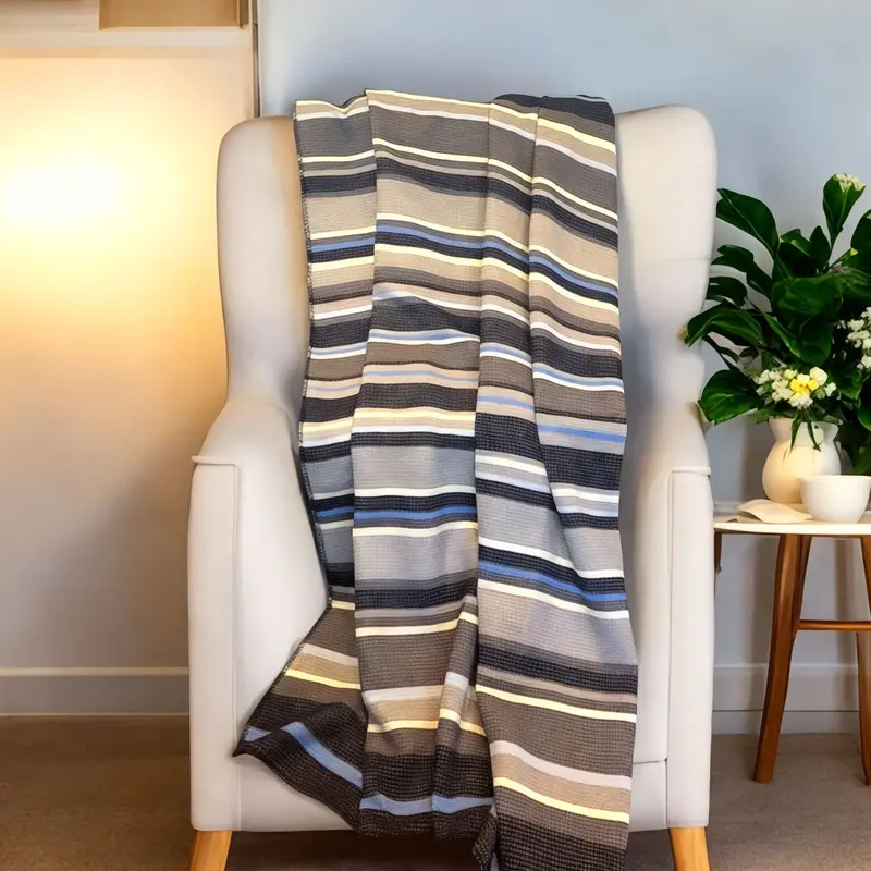 Matris Home England Melody Cotton Blenket Throw for Sofa and Bedspread - Super Soft and Cosy 0
