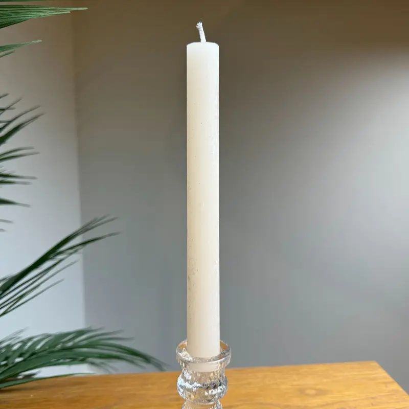 Rustic Ivory Dinner Candle 2
