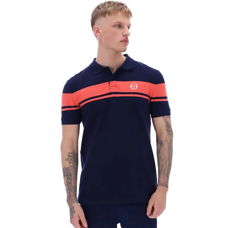 Sergio Tacchini Young Line Polo Shirt Maritime Blue/Dubarry 1