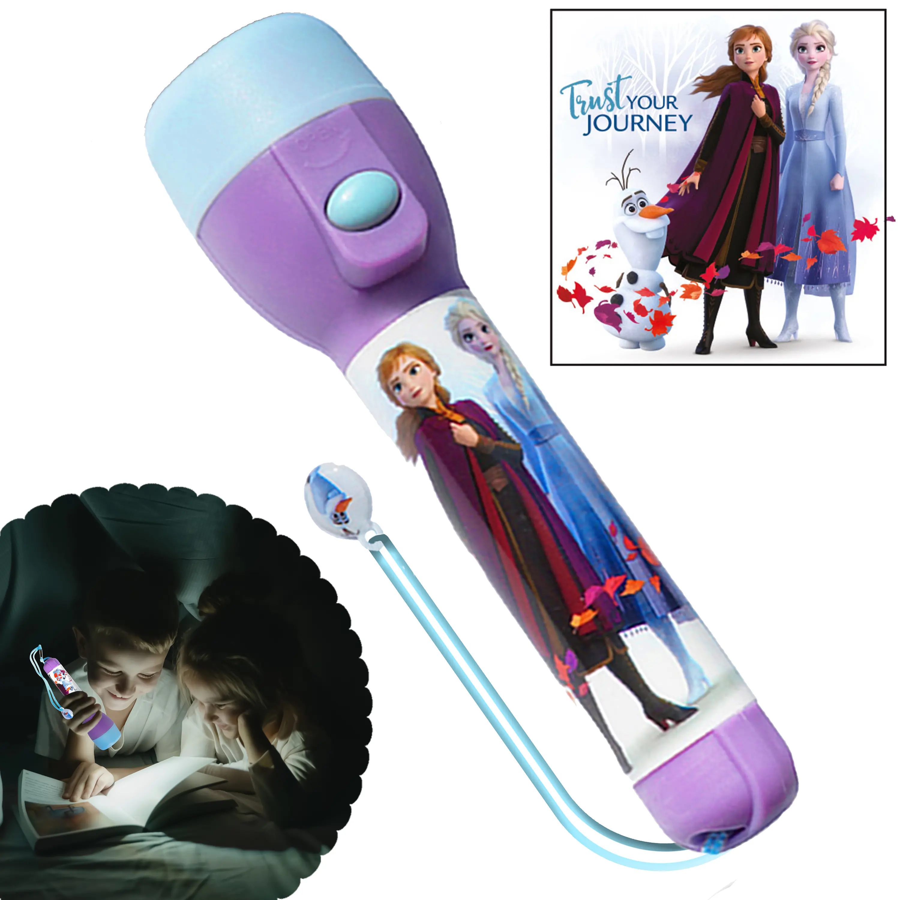 16cm Frozen LED Flashlight – Bright Torch for Kids, Perfect Christmas Gift for Girls/Boys, Fun Indoor/Outdoor Camping Toy