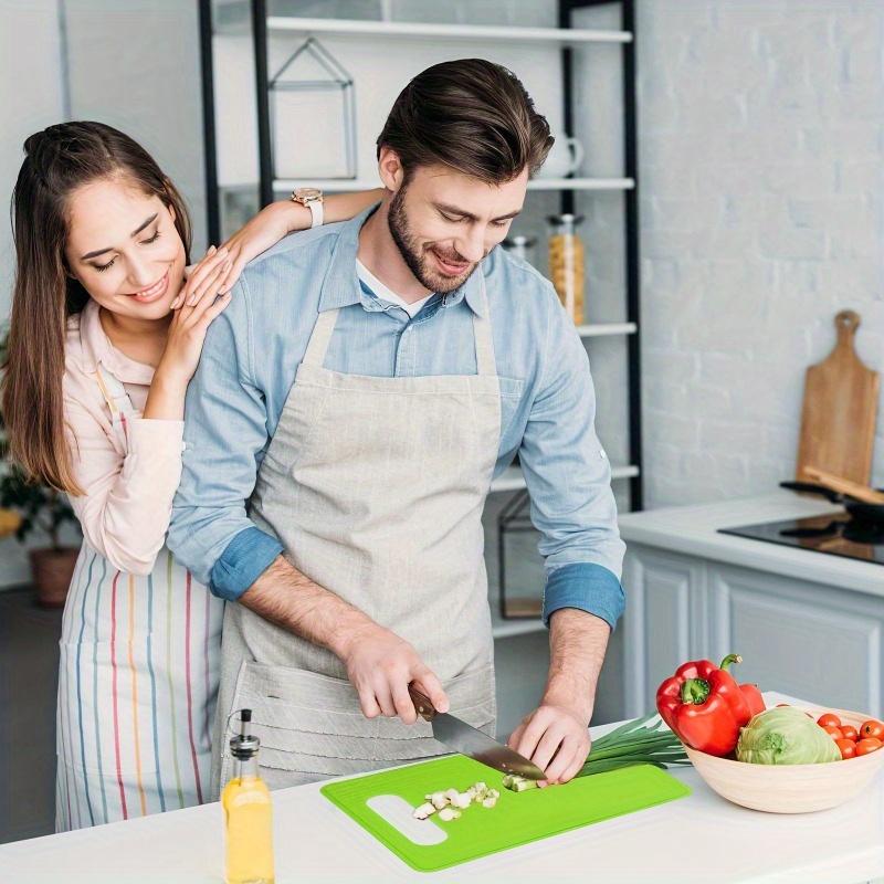1pc Set Double-Sided Plastic Cutting Boards - BPA Free, Non-Slip Kitchen & Dining Essentials Chopping Knives 6