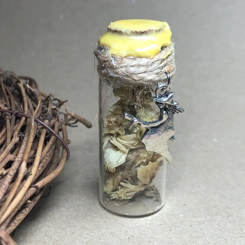 Witch floral decorative apothecary bottle 0