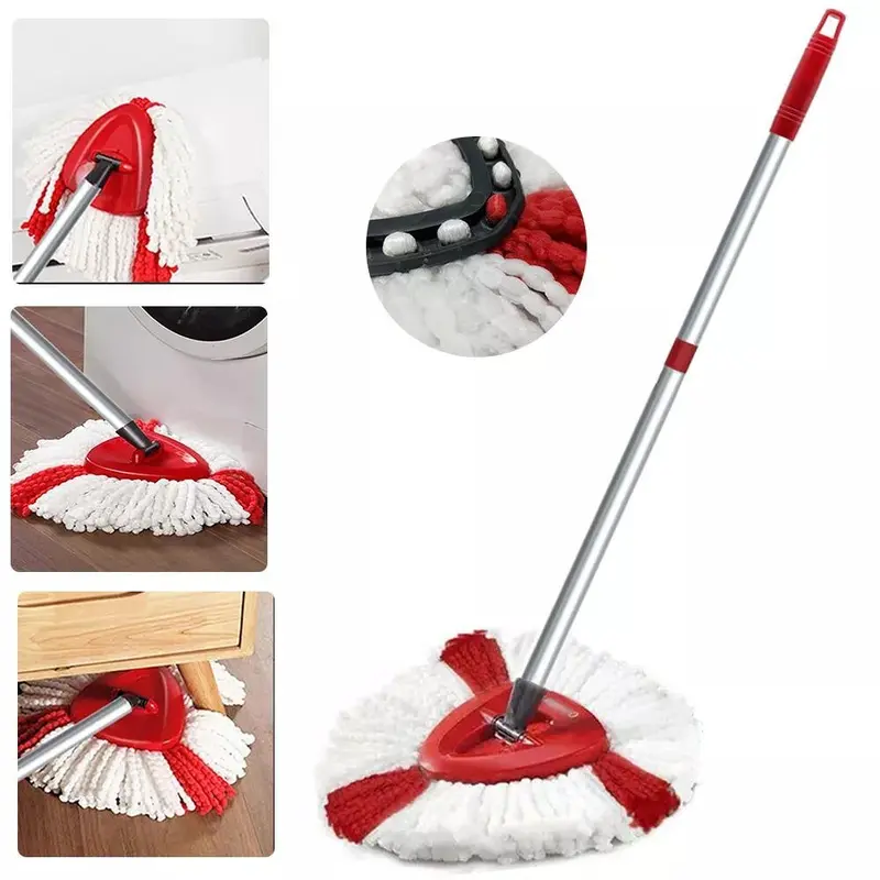 Spin Mop Head Replacement, Base, Handle for Vileda Turbo Microfibre Mop Refills 3