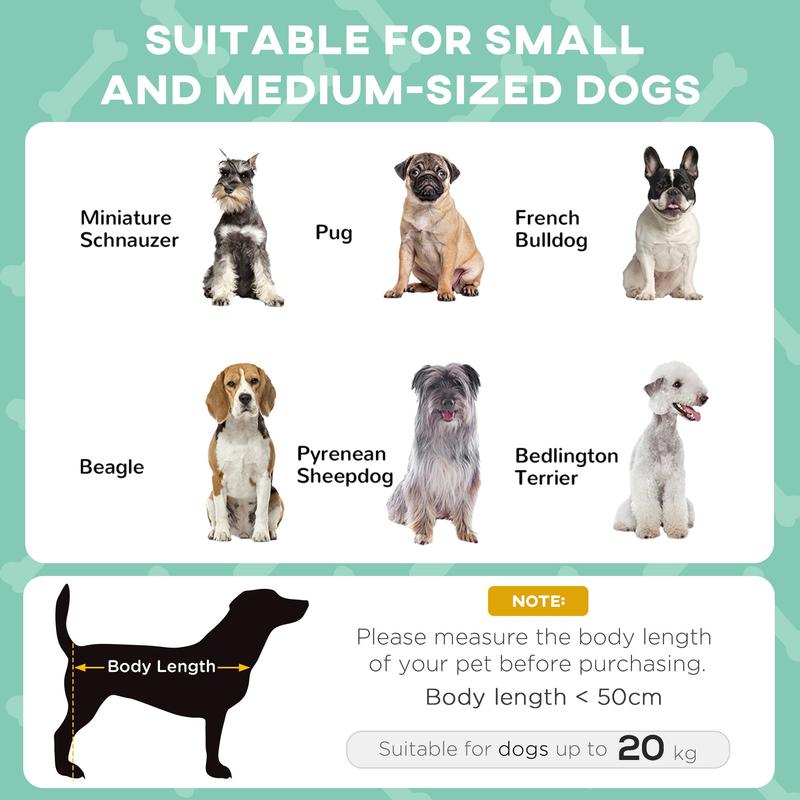 PawHut Cooling Raised Pet Bed w/ Washable Breathable Mesh, for Small Medium Dogs, 76 x 61 x 69.5cm - Light Grey 3