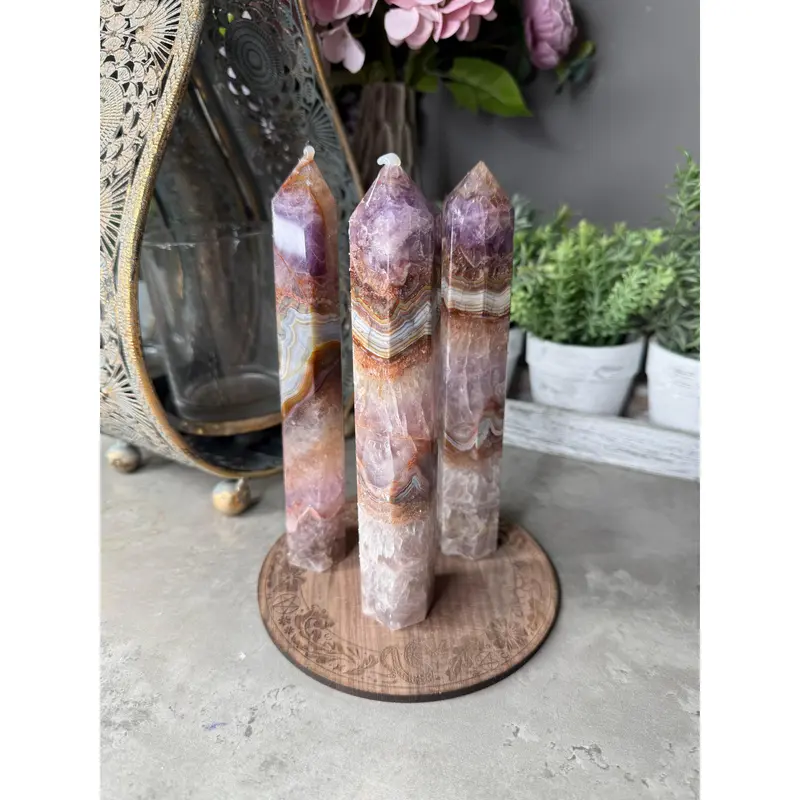 Large Amethyst Crazy Lace Agate Towers crystal tower 1