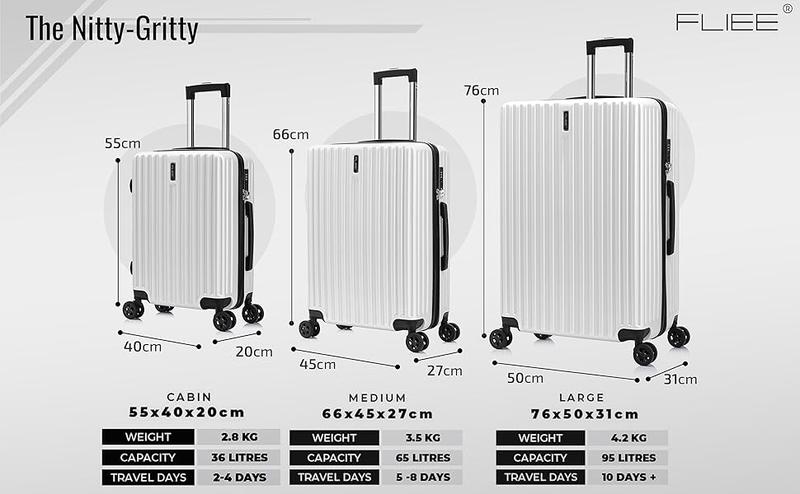 Product Introduction of Suitcase Large Hard Shell| Aluminum Telescopic Handle|TSA 3 Digit Combination Lock| 4 Dual Spinner Wheels| Large Suitcase 4 Wheels Lightweight| Hold Check in Large Luggage (White, Large 28") 15