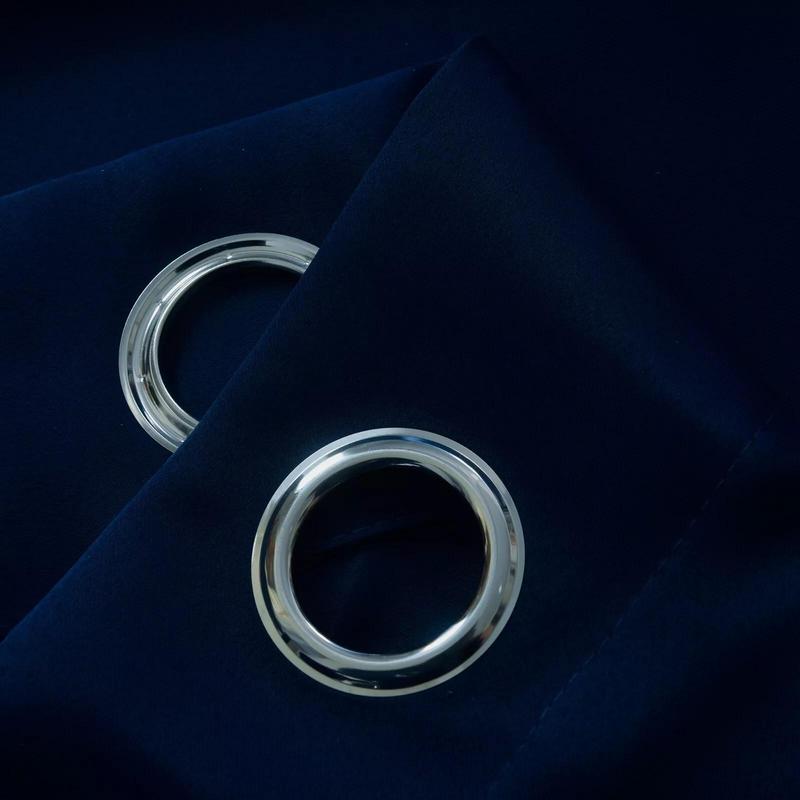 Insulated Heavy Thick Blackout Curtains Eyelet Ring Top Pair Panel Curtain 2