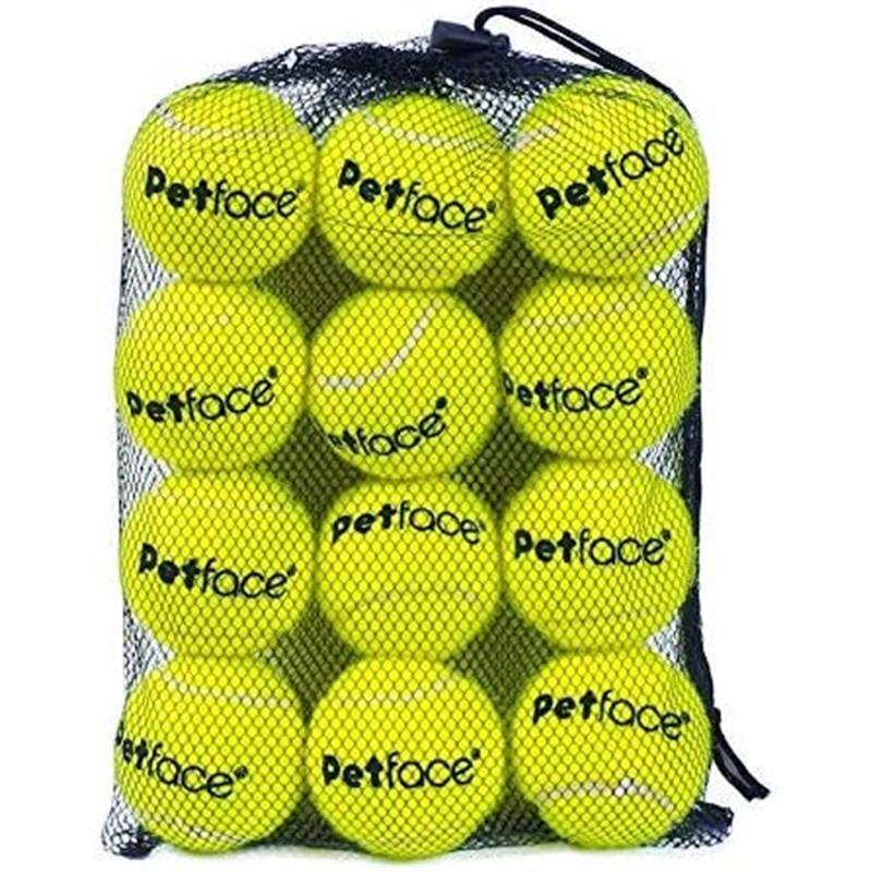 Petface Super Tennis Balls For Dogs, Throw and Fetch, Outdoor Exercise (Pack of 12) squeaky dog toys 3