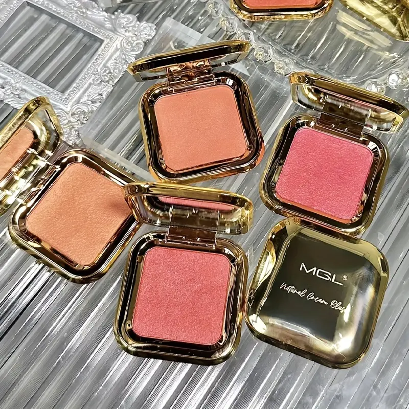 Luxurious Mashed Potatoes Texture Blush - Multidimensional Pigments in Purple, Peach, & Teal - Waterproof, Smudge-Proof, Long-Lasting Radiance for All-Day Beauty 3