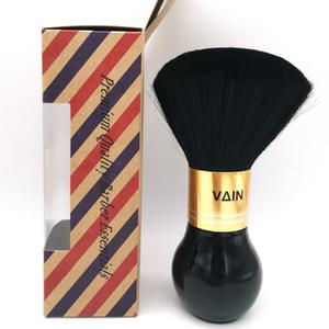 NECK BRUSH - Black Round Plastic Handle - DUSTER - Barber and Salon Use Haircare Durable Heatless