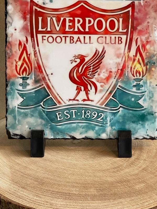 Liverpool Football Club - LFC Emblem Slate Plaque - Watercolour effect design - Decorative Gift for him or her - Glossy LFC badge Print for any lover of the team 4