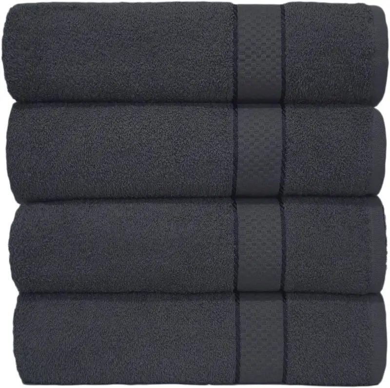 Bargain Bath Towel - Budget-Friendly 100% Egyptian Cotton - Super Soft - 80x140cm Absorbent Soft Sheet Smooth Plain luxury 1