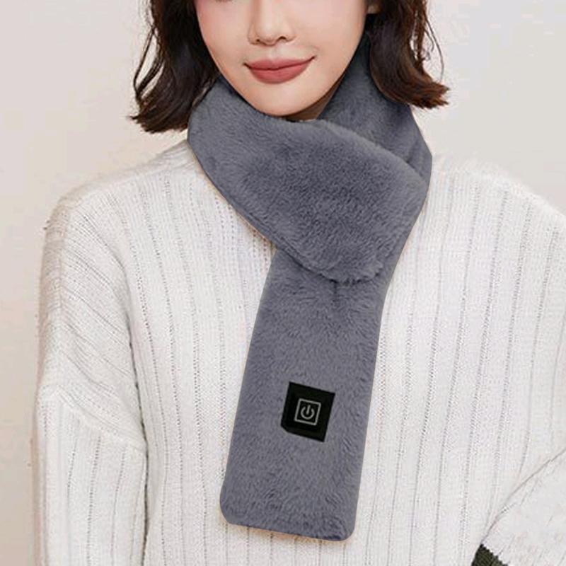 Smart Heated Scarf USB Rechargeable Warm Scarf with 3 Heating Levels - Grey aquascutum 5