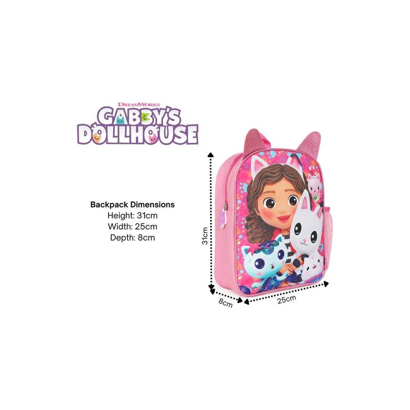 Gabby's Dollhouse Backpack, Kids Backpack, Schoolbag, Rucksack Pink 3